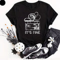 I'm Fine 80s Vintage Retro Cassette T-Shirt Fine Funny Joke Meme Shirt Adults