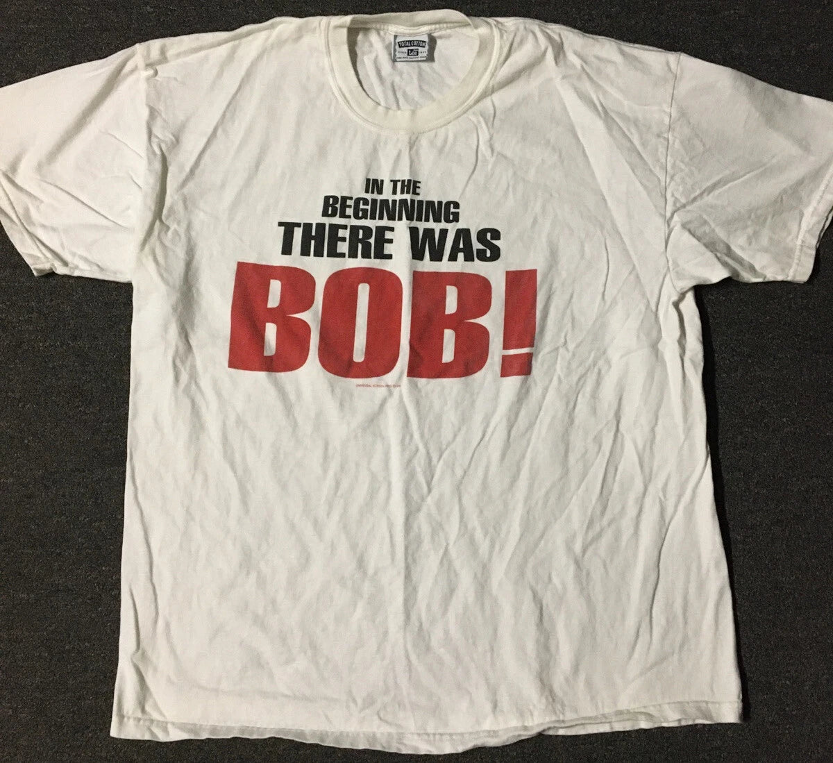 Vtg 90s In The Beginning There Was Bob! Shirt XL Funny Joke Dad Comedy Birthday