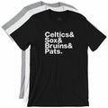 Celtics & Red Sox & Bruins & Patriots T-Shirt - WRDMRK - Boston Sports Teams