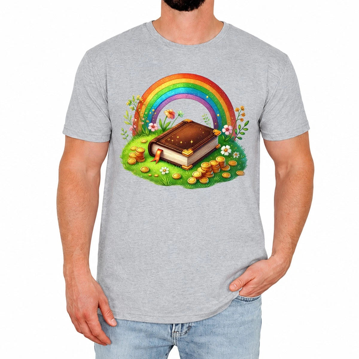 Magical Book Mens T-Shirt Colourful Rainbow Fun Stylish Fantasy Gift