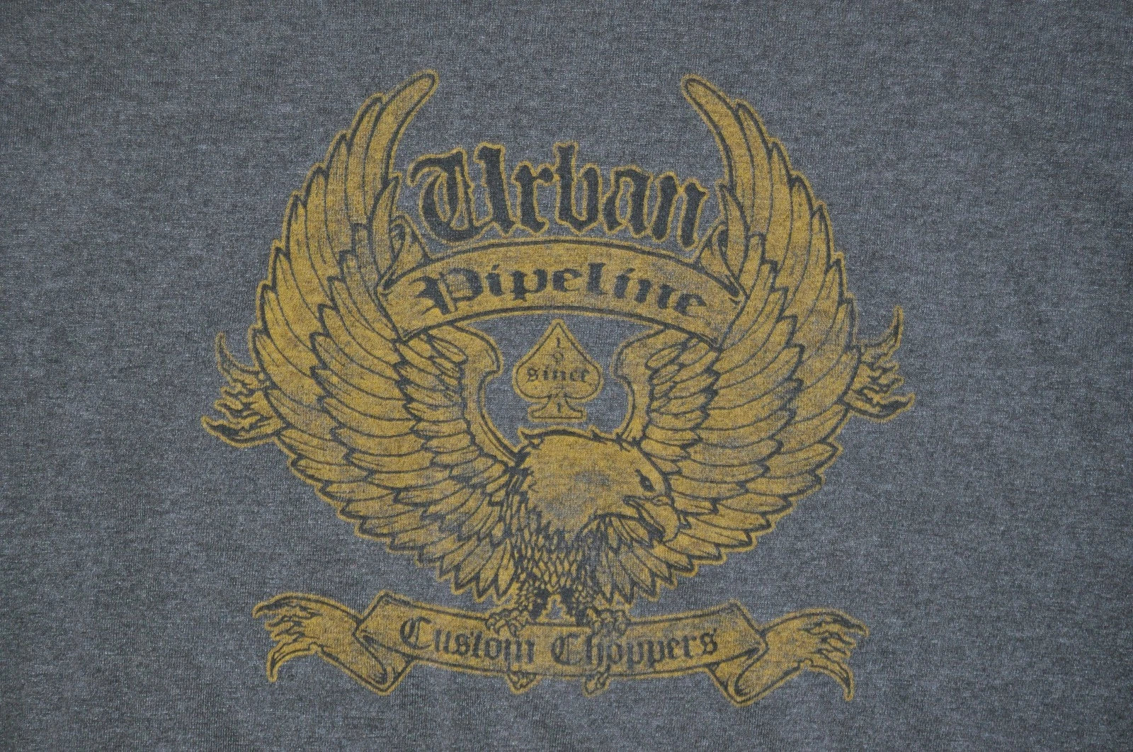 t-shirt medium urban pipleline custom choppers motorcycles 21 inches pit to pit