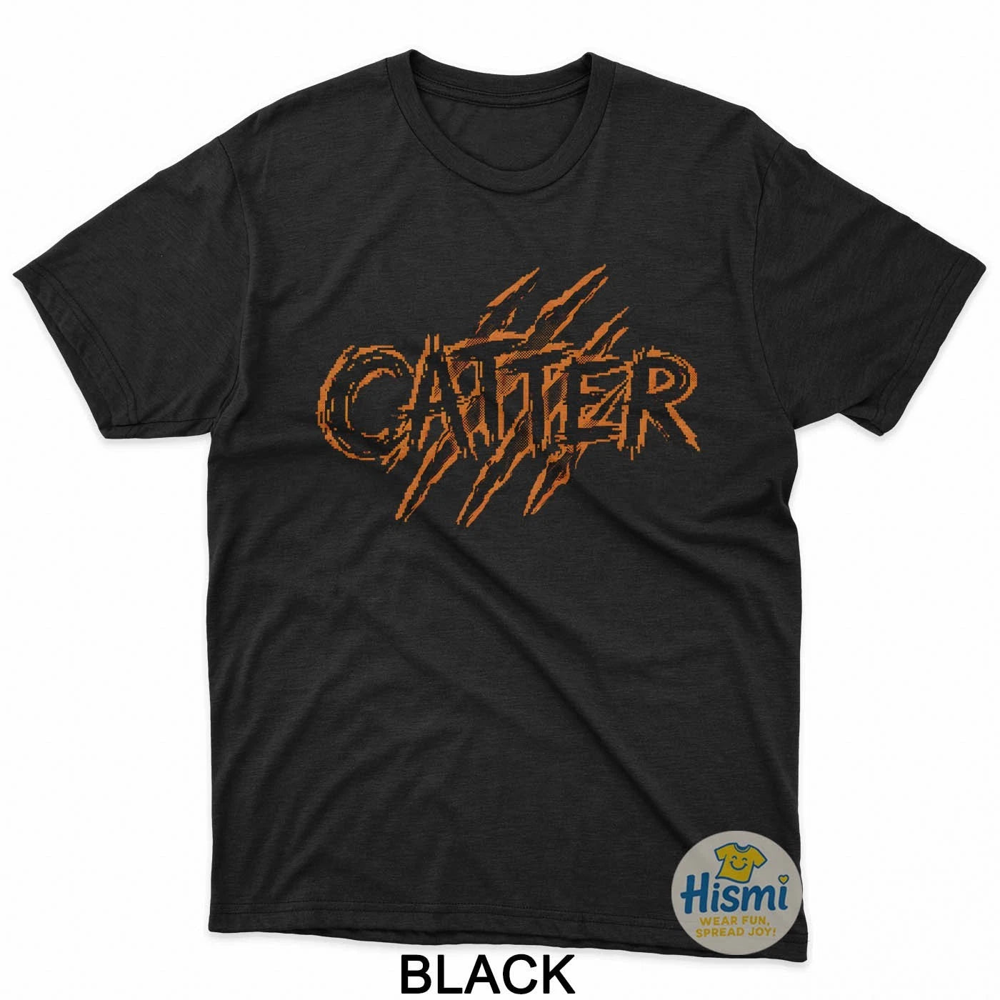 Cat Claw Scratch Graphic T-Shirt Streetwear Unisex Black Tee