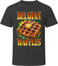 Belgian Waffles Vintage Retro 90s Food Lover Gift T Shirt