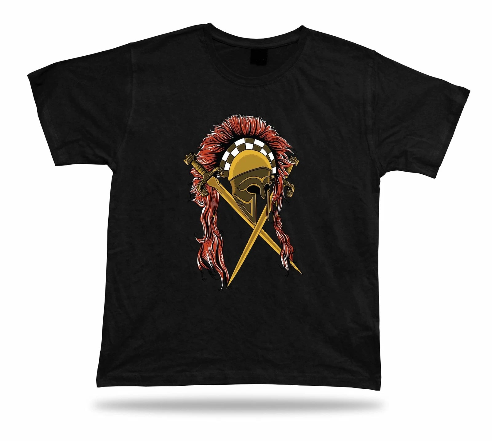 Sword and Helmet Warrior cool awesome stylish modern tshirt tee design apparel