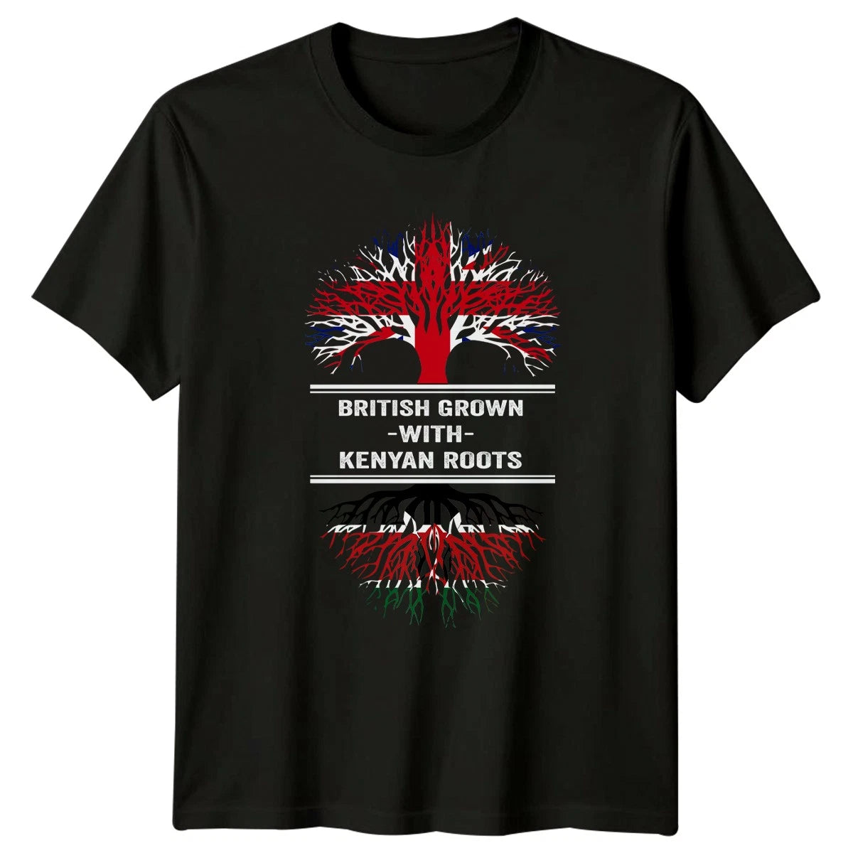 British Grown With Kenyan Roots T-Shirt British Kenyan Heritage Cultural