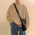 Men Shirts High Neck T-shirts Tops Thermal Blouse Winter Basic Casual Warm Tops