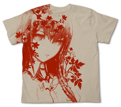 STEINS;GATE Kurisu Makise T-shirt Light Beige Unisex Japan Limited Cosplay