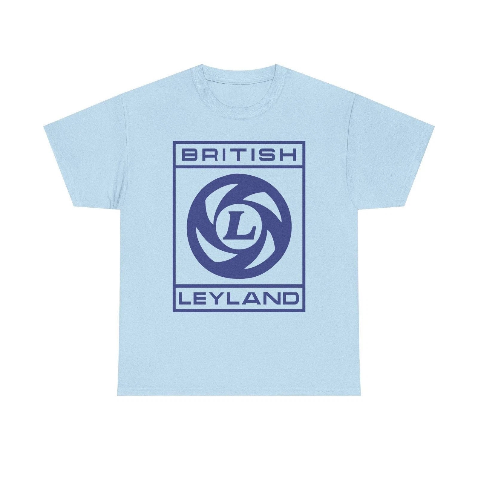 British Leyland Blue L Logo UK Automotive Corporation T-shirt