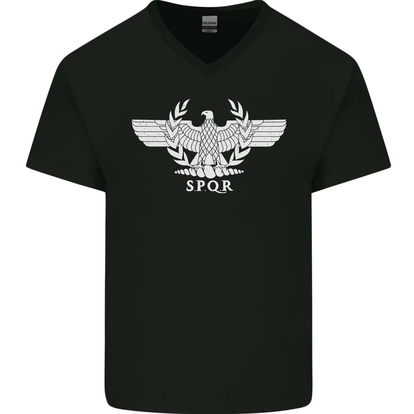 Gym SPQR Training Bodybuilding Mens V-Neck Cotton T-Shirt
