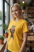 Cat Boxer Shirt Design Idea Gift Shop Novelty Wear Cotton Tee Cute Animal Print