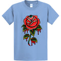 NEW Art Society EYEBALL ROSE LIGHT BLUE Tee Shirt SMALL-4XLARGE MADE IN USA
