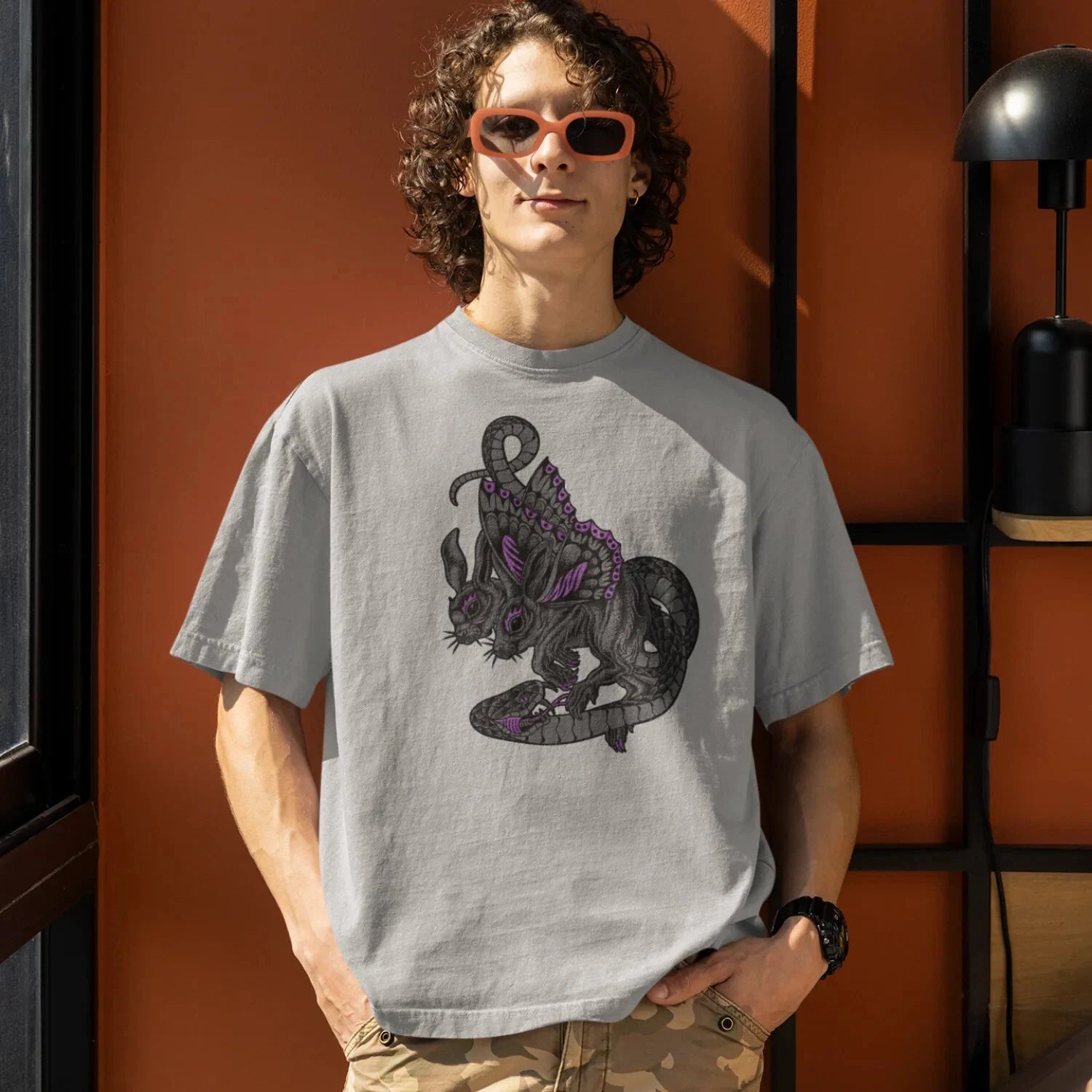 Men’s Comfortable Oversized T-Shirt, Trendy Urban Streetwear Tee, Loose