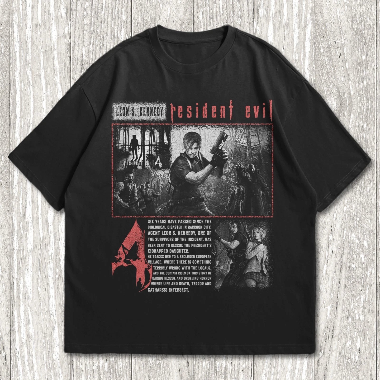 Resident Evil 4 Shirt, Leon Kennedy Tee, Vintage RE4 Remake Graphic, Horror Game