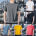 Men's Two-piece Tee Fake Layered Top Daily Wear O-neck Neckline Short Sleeve