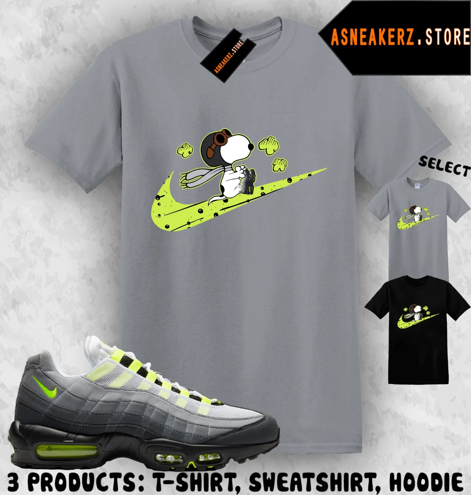 Tee Shirt Matching AM 95 Big Bubble Neon 2026 To Match Sneaker S Dog Fly T-Shirt