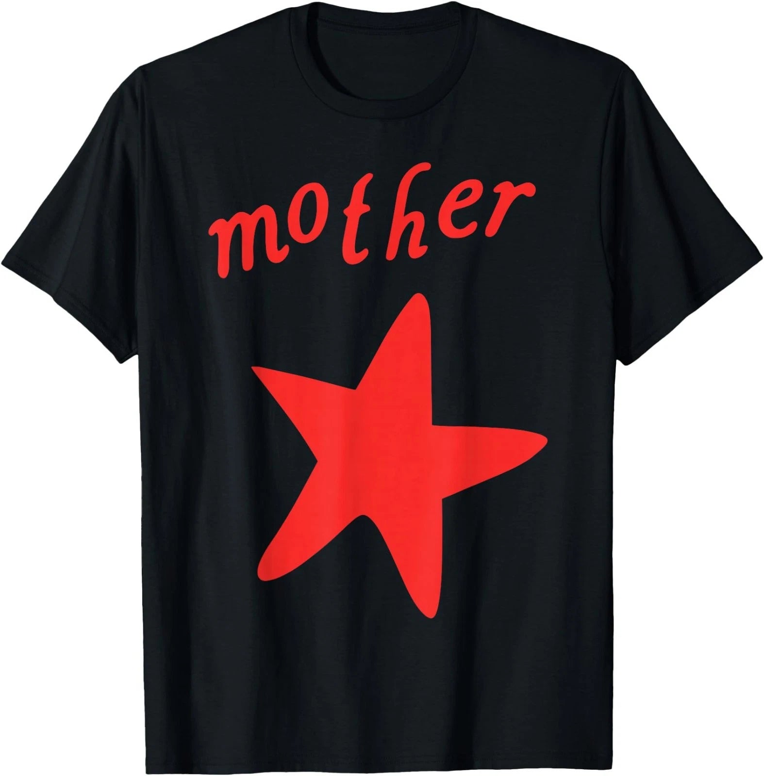 Mother with Star Mother's Day Minimalist Red Graphic T-Shirt