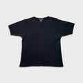 Vintage Y2K Rough Dress Ribbed T Shirt Mens Medium Black Cotton Short Sleeve Tee