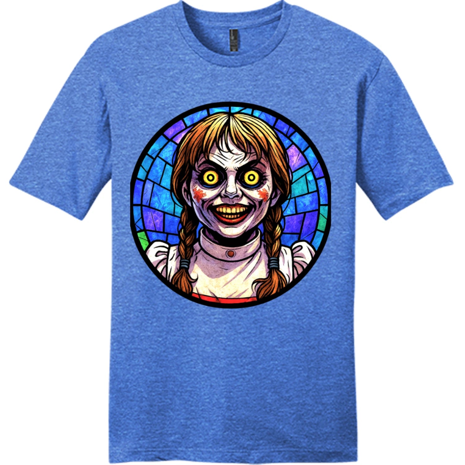 NEW Art Society STAINED GLASS ANABELLE HEATHER ROYAL Tee Shirt SM-4XL MADE USA