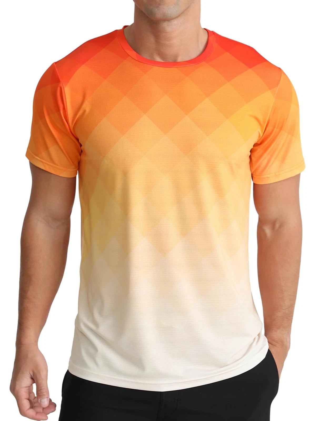 Men's Athletic T-Shirt Gym Shirt Moisture Wicking Performance for Running Wor...