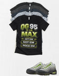 Custom Shirt To Match Max 95 OG Neon Sneaker Matching T-Shirt Sneaker Retro