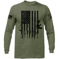 Gun Flag 2nd Amendment Veteran Military Patriotic US Flag Long Sleeve T-Shirt
