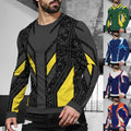 Men Sport Casual Pullover Long Sleeve T Shirt 3D Printed Streetwear Top