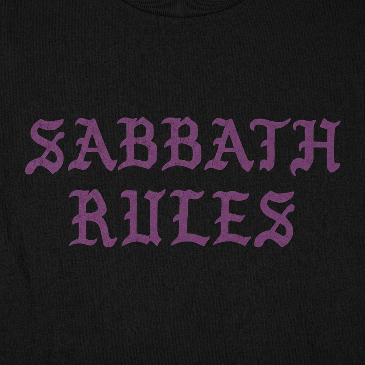 Sabbath Rules Gothic Metal Lettering