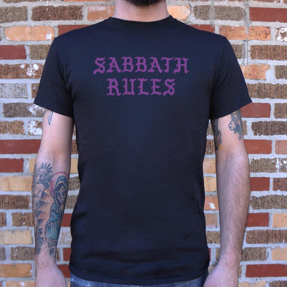 Sabbath Rules Gothic Metal Lettering
