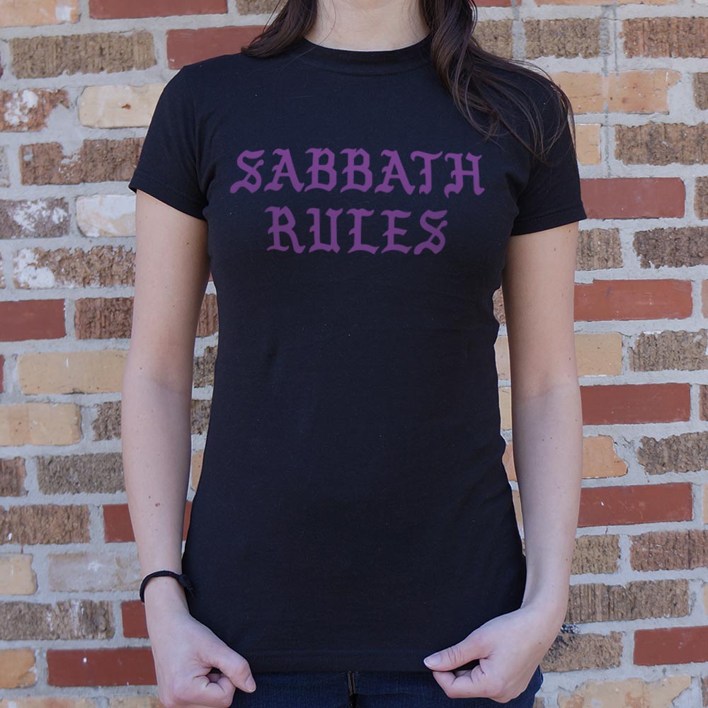 Sabbath Rules Gothic Metal Lettering