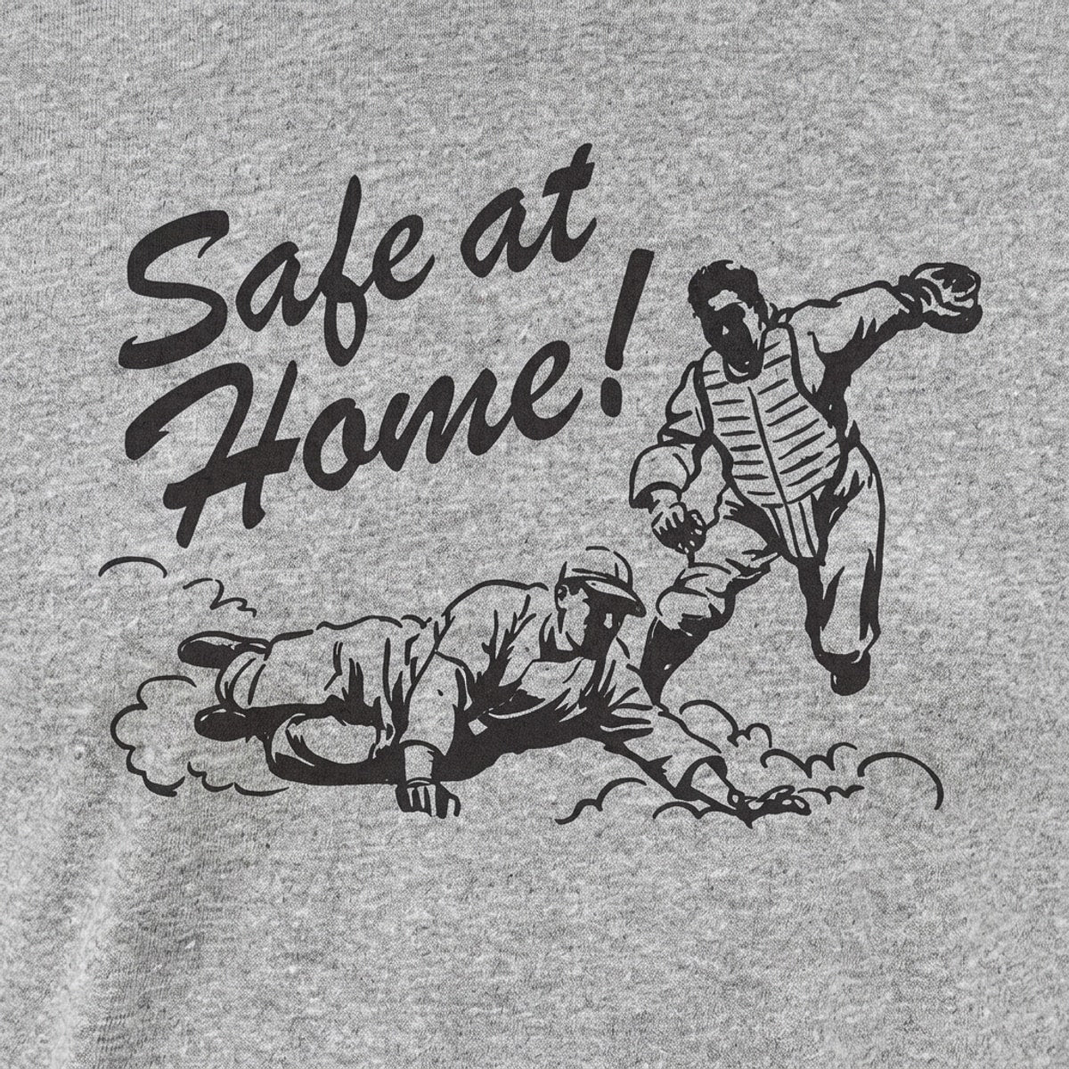 Safe at Home Baseball Player Sliding