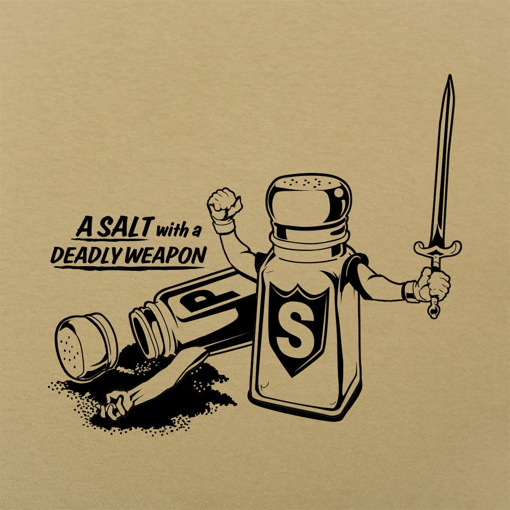 A Salt With a Deadly Weapon, Salt Shaker Wielding a Sword