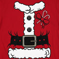 Santa Costume with Belt and Candy Cane Bow