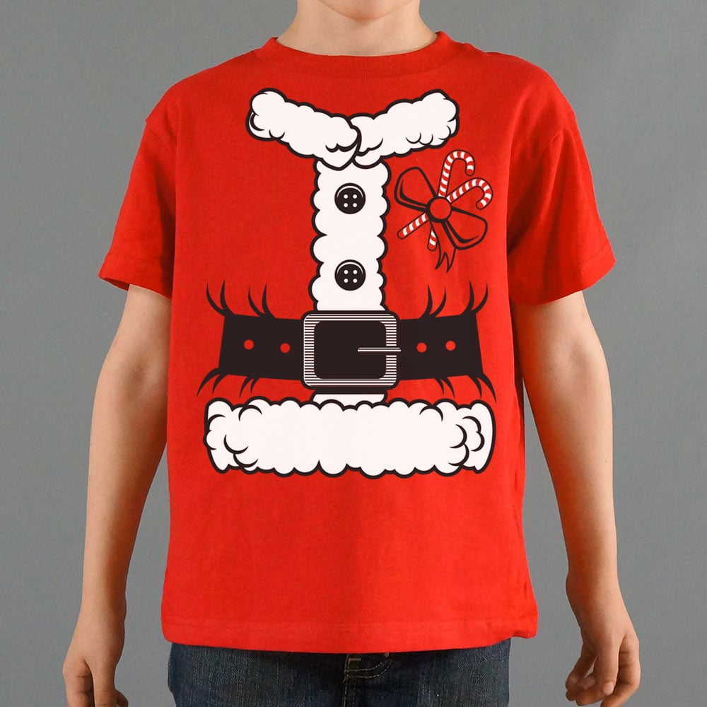 Santa Costume with Belt and Candy Cane Bow