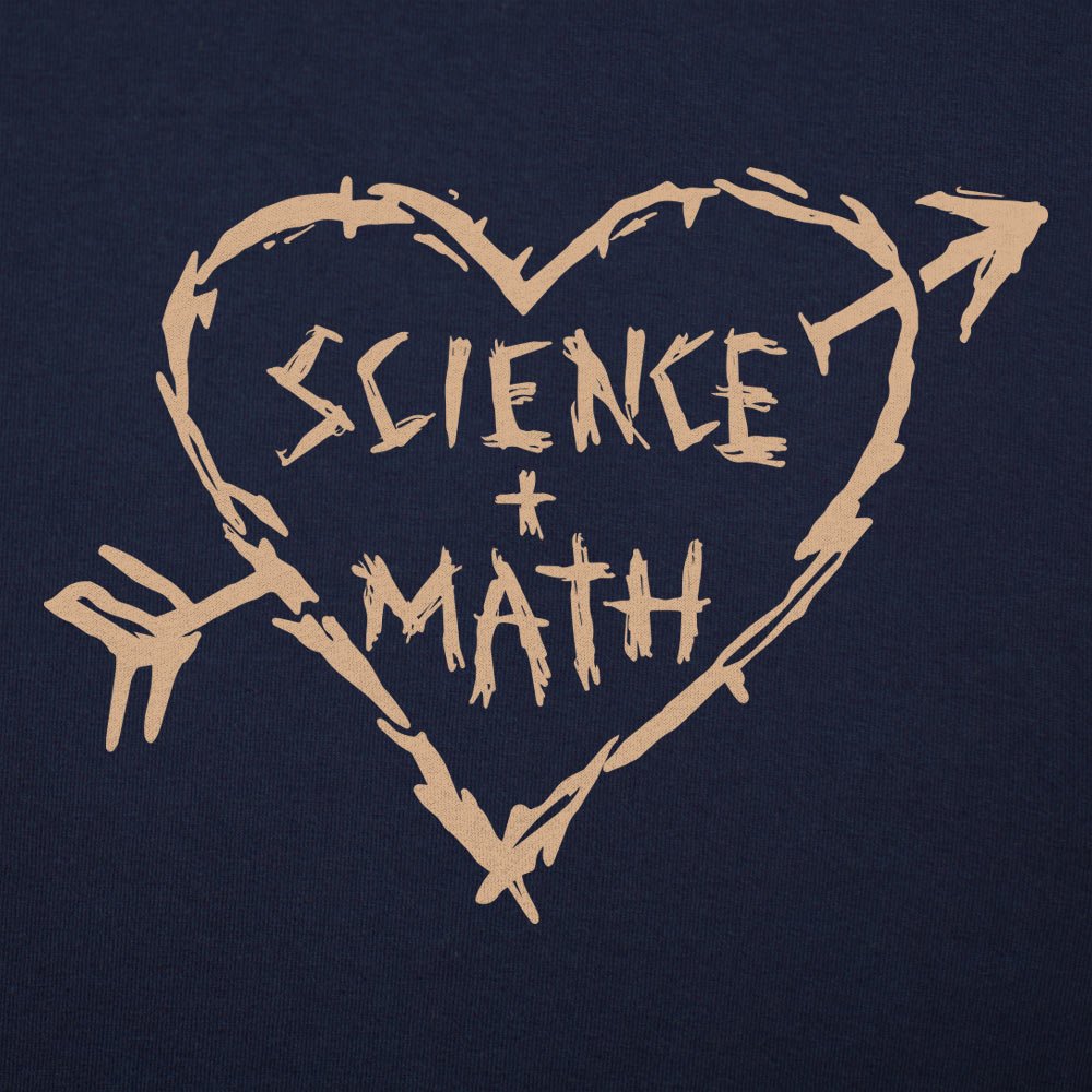 Science Loves Math Carved Heart with Arrow