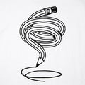 Scribble Pencil Twisted Illustration