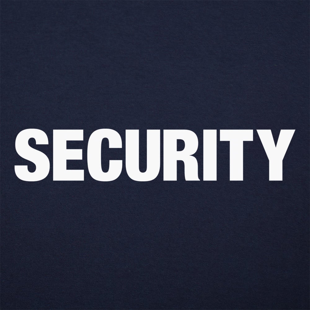 Security Front and Back Print Bouncer Staff Design