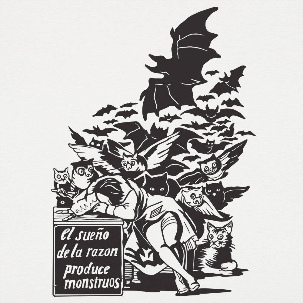 Sleep of Reason Produces Monsters, Goya Art with Owls and Bats