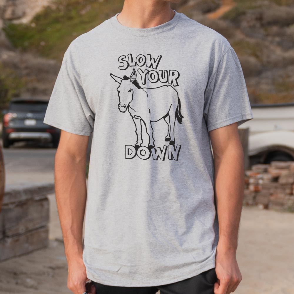 Slow Your Ass Down Donkey Pun Design