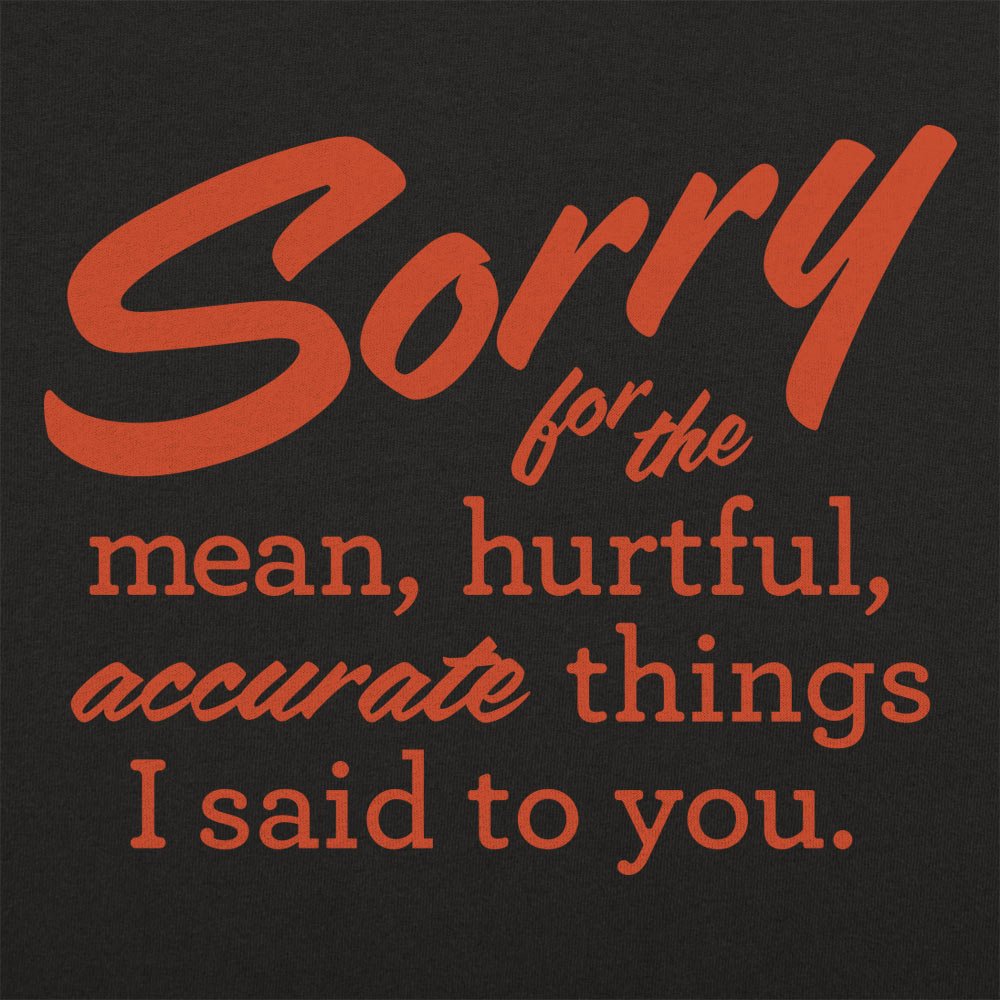 Sorry for the Mean Hurtful Accurate Things I Said to You