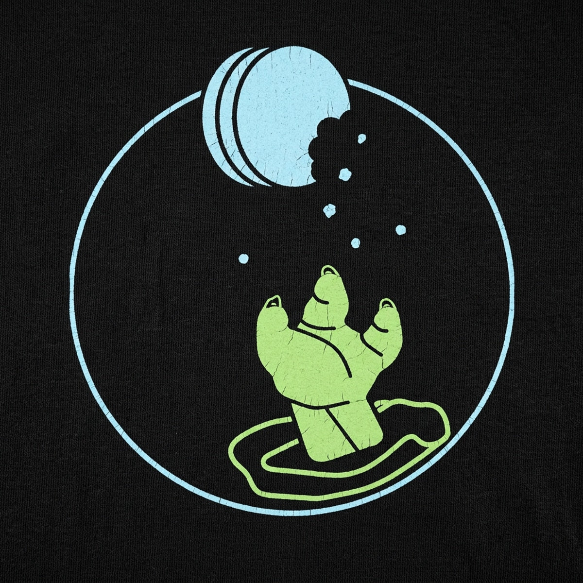 Space Cookie Little Green Alien Reaching for a Cookie