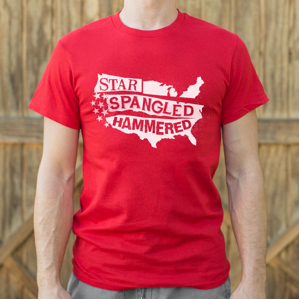 Star-Spangled Hammered USA 4th of July Drinking Design