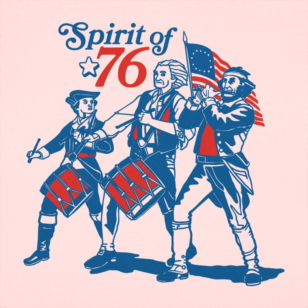 Spirit of '76 Revolutionary War Drummers and Flag Bearer