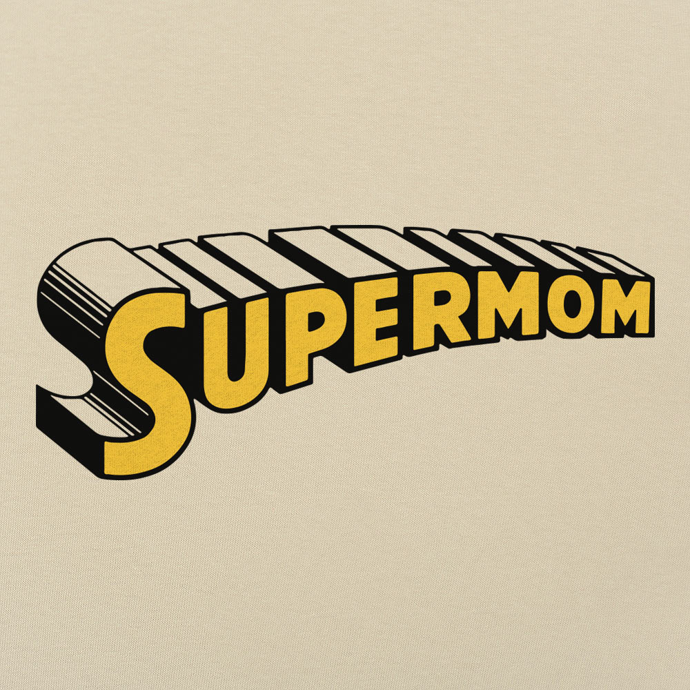 Supermom Comic Book Superhero Logo