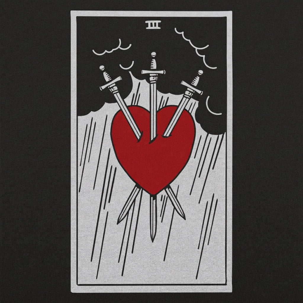 Tarot Three of Swords Card Graphic