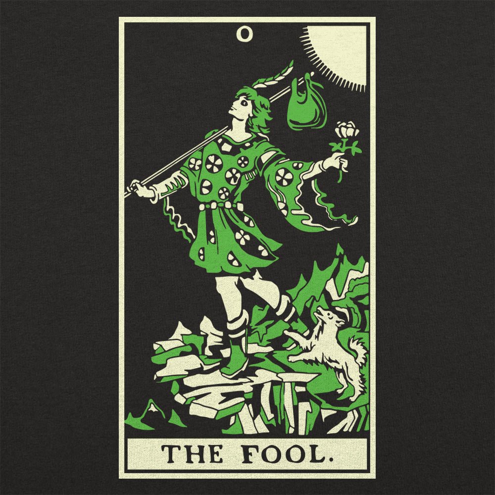 Tarot Fool Card Walking Off Cliff Graphic