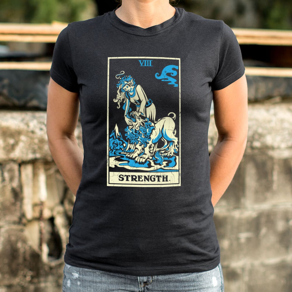 Tarot Strength Card Woman Taming a Lion