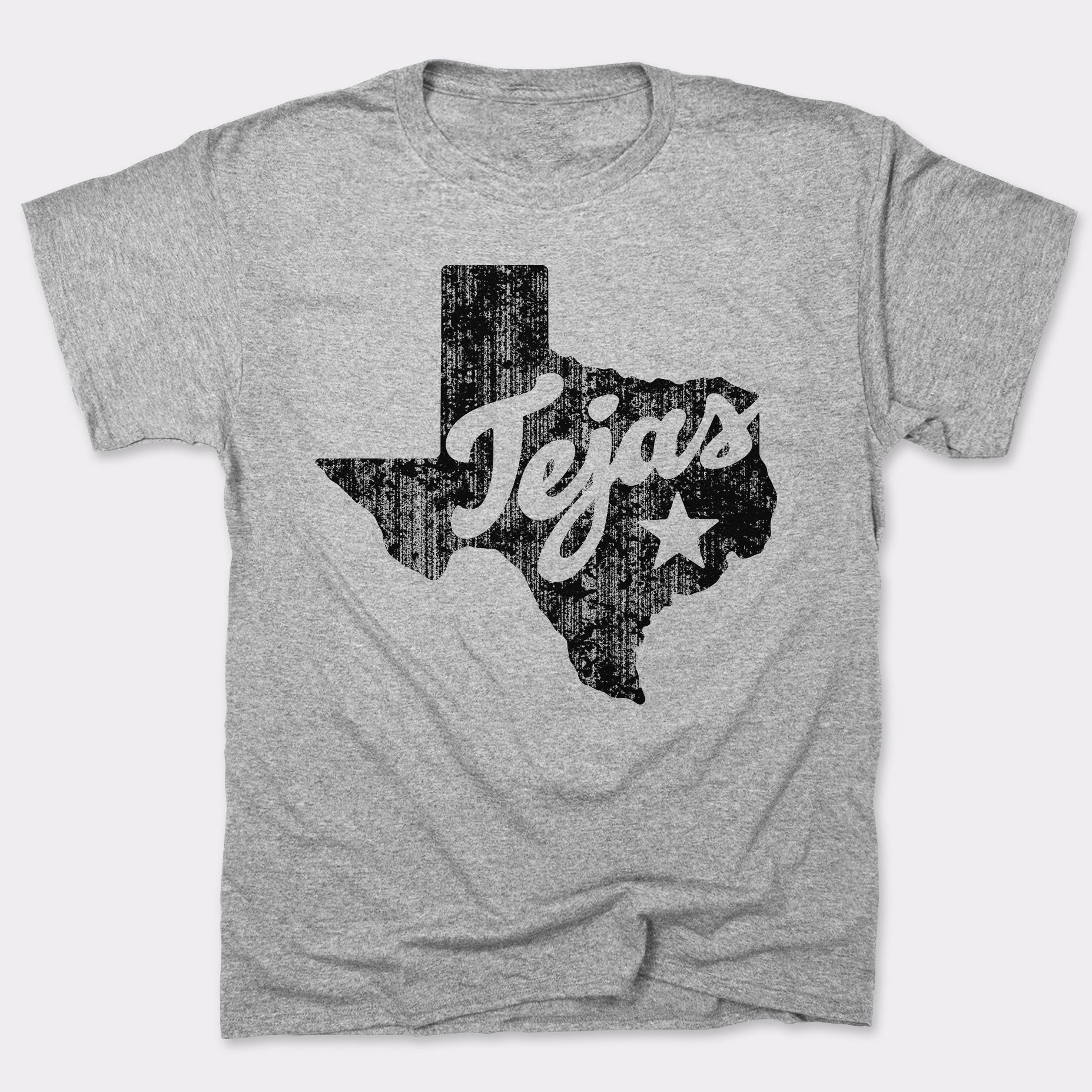 Tejas Texas State Silhouette with Lone Star
