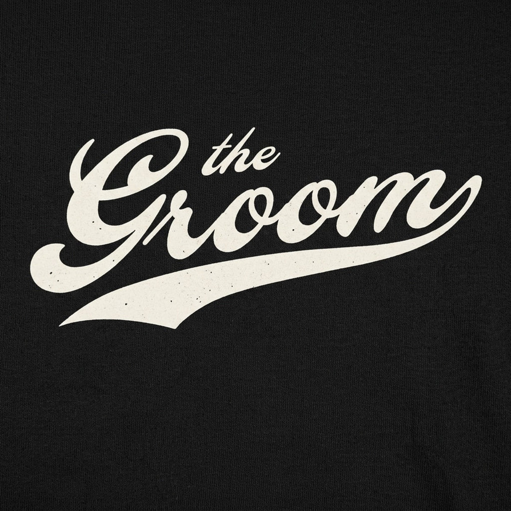 The Groom Varsity Script Wedding Design