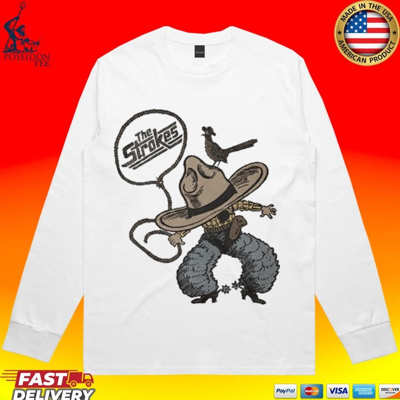 The Strokes Tour 2026 Illustrated Cowboy T-shirt
