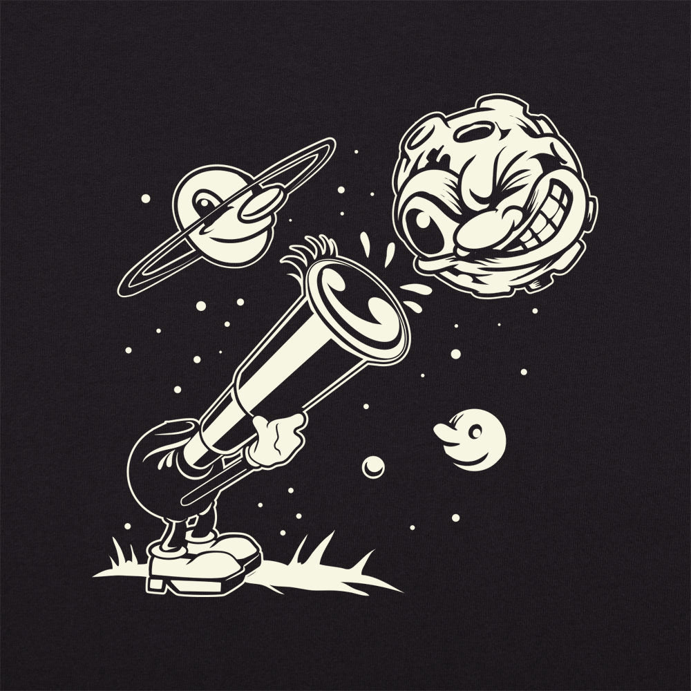 The Astronomer Telescope Staring Down a Grumpy Moon